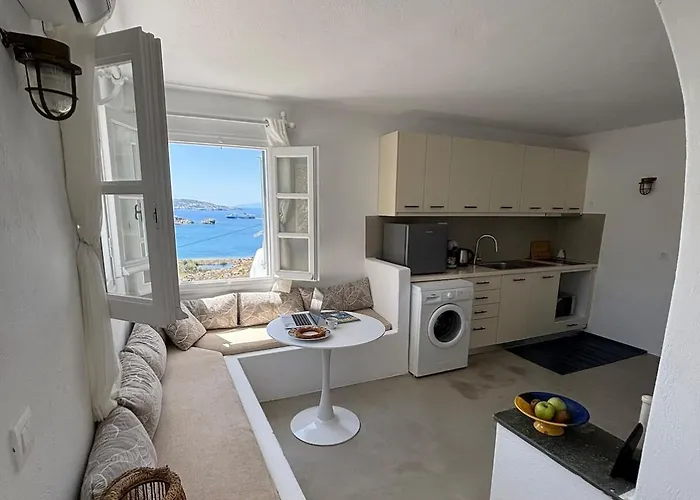 Blue And White Mykonos Apartment